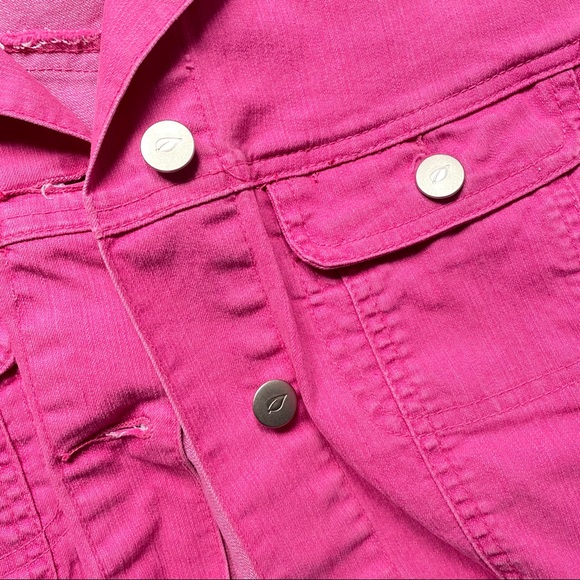 cotton ginny plus Jackets & Coats Bright Pink Denim Jacket
